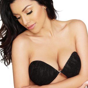 Adhesive Sticky Bra Push Up Strapless Black